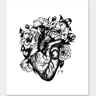 Foral Heart Posters and Art